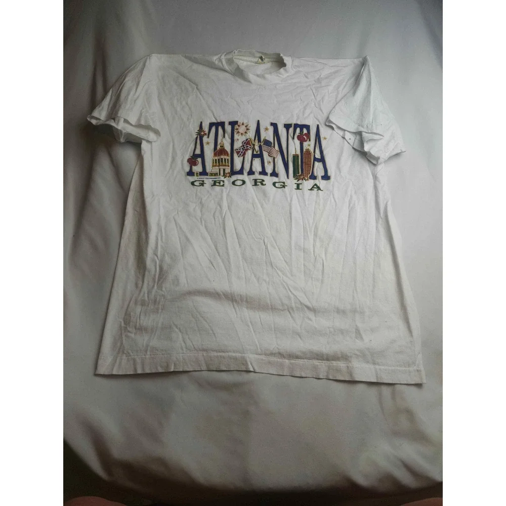 Vintage Screen Stars Atlanta Georgia T Shirt White XL 90s Single Stitch Souvenir